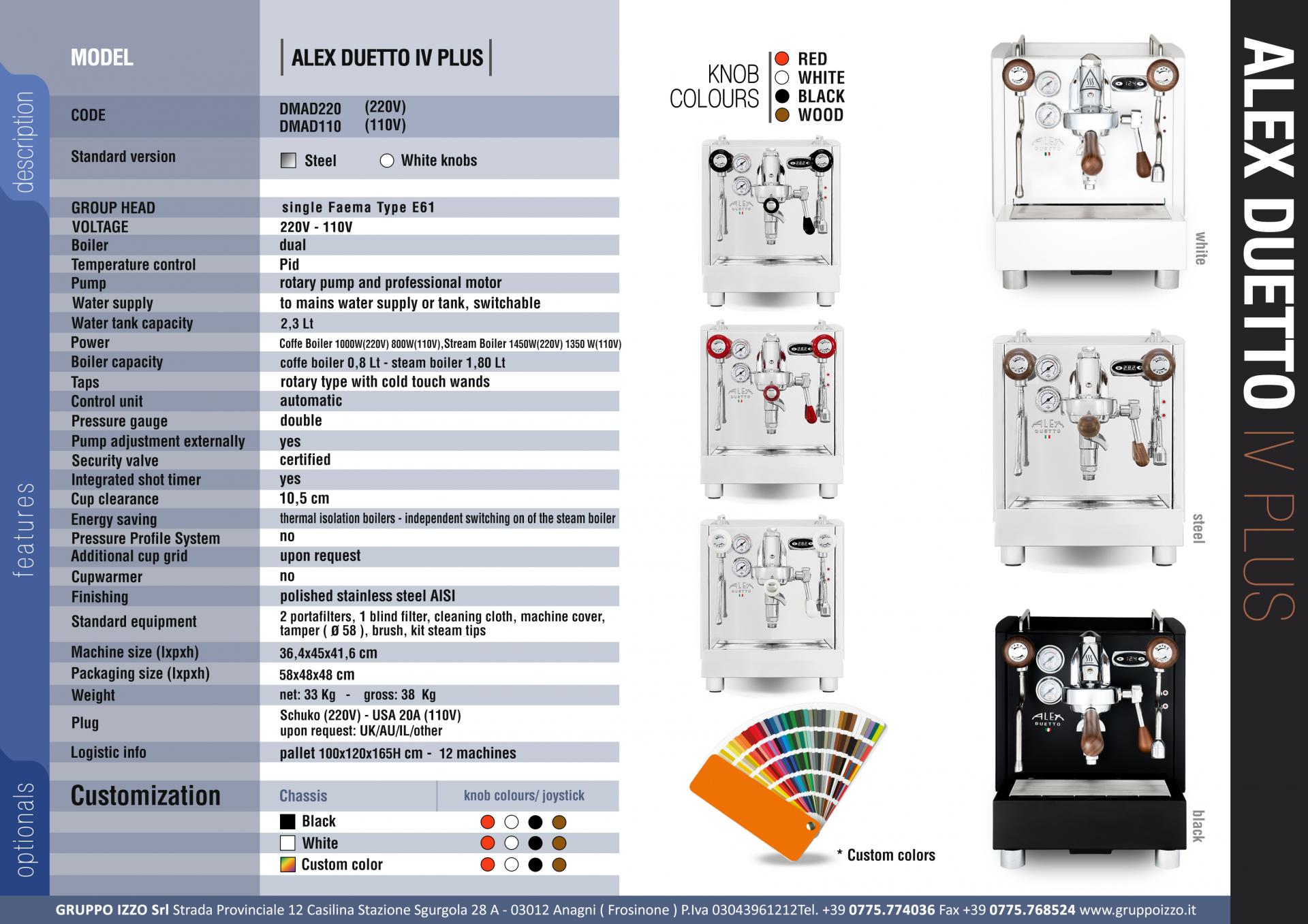 Listino alex duetto iv plus eng sito rev02